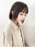 カーキボブ4/池袋美容室/髪質改善カラー/白髪ぼかし/縮毛矯正