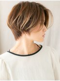 かきあげ前髪細めハイライトマッシュショートボブX志木20代30代