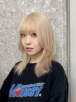 サンク 原宿 表参道(cinq)&nbsp;★ハイトーンカラーミルクティーベージュホワイトベージュカラー