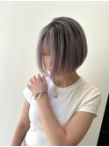 バレイヤージュ　ボブ　ピンク