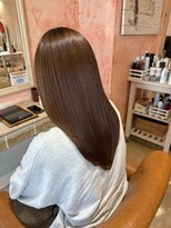 ジール(zeal)&nbsp;くびれヘア/アプリコットオレンジ/ハイライト/縮毛矯正/成田