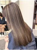 栄大人女子ハイライト立体感ロング