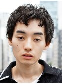 メンズカット波巻きパーマツイスパシャドウフェザー