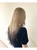 20代、30代/ロングスタイル/毛先グラデーションカラー