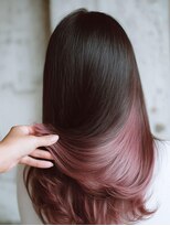 アース 天満橋店(HAIR & MAKE EARTH)&nbsp;冬の大人可愛い◎ピンクブラウンインナーカラーミディ