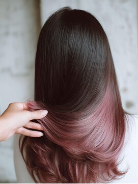 アース 天満橋店(HAIR & MAKE EARTH) 冬の大人可愛い◎ピンクブラウンインナーカラーミディ