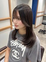 シャルム 溝の口店(charme)&nbsp;ワンホンレイヤーニュアンスウルフダークブルー
