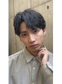 コンマバング×毛流れスタイル