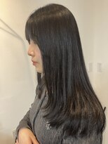 クワイア 川崎店(0choir)&nbsp;ダークブルー×艶ロング◯emi/髪質改善/トステア/水素/縮毛矯正