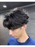刈り上げフェザーパーマ