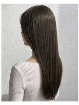 ルノヘアー(Lunohair)&nbsp;髪質改善で叶う柔らかオリーブカラー韓国風/ブリーチなしカラー