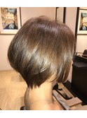 サロンワーク/お悩み解決/ボブからショートボブにカット