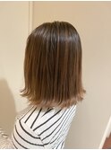 切りっぱなしボブ×エアタッチハイライト