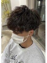 ブランコジーサウス(BLANCO G South) 波巻きスパイラルパーマ ツーブロック メンズマッシュ