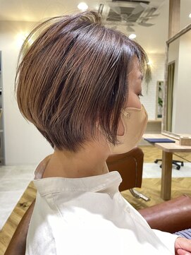 ジェービーヘア 稲毛(jb hair) 外ハネボブペールベージュセクションカラーグラデーションカラー