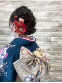 編み込みアップ