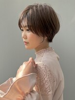 ジアン バイ ミルボン NU茶屋町+(GIEN by milbon)&nbsp;ショートボブ/前下がり/大人/丸み／くびれ/アッシュ／ベージュ