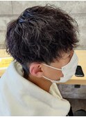 ツイストスパイラルパーママッシュメンズパーマ波巻きパーマ