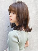 トリートメント ブリーチなしダブルカラー 前髪縮毛矯正 
