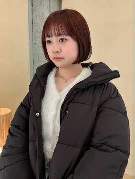 スニュウ(snuw) 【snuw_hotaru】透明感カラーワインレッドボブ