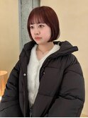 【snuw_hotaru】透明感カラーワインレッドボブ