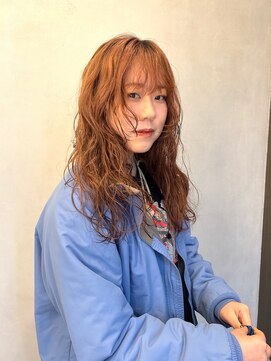 ジエクト カナウ(The Ect canow) スパイラルパーマ/ロングヘア/レイヤーカット/オレンジカラー