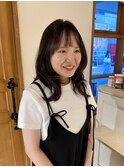 くびレイヤーベージュデジタル酸性パーマショートボブ