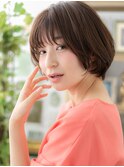 大人かわいい丸みボブひし形レイヤーカットc5上尾20代30代40代
