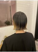 秋色透明感カラーこなれミディくすみベージュオリーブカラー