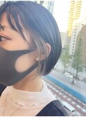 Goofy銀座/イヤリングカラー/透明感ベージュ/ショートボブ