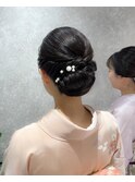 訪問着着物和装シニヨン