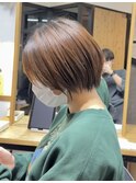 【ナチュラル質感】縮毛矯正＋ショートボブ