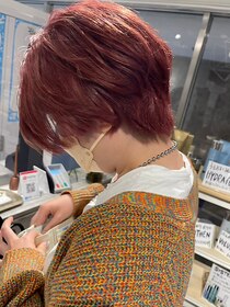 クレビア(CreBiA)&nbsp;ショートレイヤー/ピンクレッド