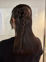 【徳岡】ヘアアレンジ　ヘアセット　モードヘア　ハーフアップ