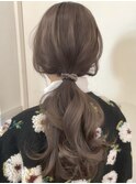 x透明感カラー/イメチェン/ホワイトブロンド/外ハネボブ/美髪