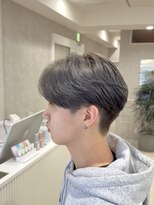 メレ 仙台(Mele)&nbsp;仙台メンズカット/センターパート/コンマヘア/グレージュカラー
