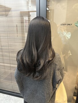 ヌープヘアーアイス(NUUP.hair ici) 冬のお呼ばれロング◎ゆるふわ巻き髪×透明感グレージュ