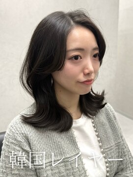 レイヤーカット/韓国レイヤー/顔周りカット/顔周りレイヤー