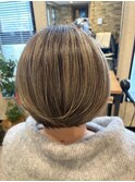 白髪ぼかし大人ボブ