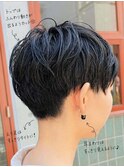 刈り上げベリーショート×ニュアンスパーマ　フクザワ
