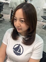 ジーニー 千葉(GENiE) ブラウン/ミディアムハッシュカット/顔周り/千葉駅【高野優真】