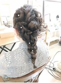編み下ろしブライダルアップアレンジ【ヘアアレンジ　立川/袴】