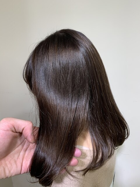 髪質改善カラー,ツヤ髪スタイル,ダークパルージュ/草加駅