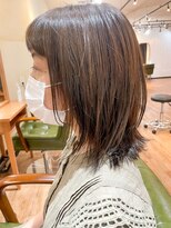 オーストヘアジジ(Aust hair Gigi)&nbsp;ナチュラルレイヤーベルボブ×秋色マロングレージュ　k