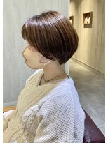 ブレンドバイハピネス(Blend by happiness)&nbsp;もみれ毛 ミニボブ スモーキーグレージュ ビターショコラ