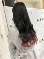 ルッソリベラ 池袋(Lusso libera)&nbsp;ロング　裾カラー　チェリーピンク◎30代40代50代