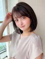 ラルユー 金山(LallYou)&nbsp;黒髪/グレーベージュ/レイヤーロング/前髪パーマ