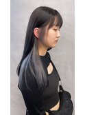 インナーカラー　イヤリングカラー　グレーカラー
