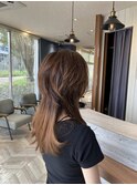 20代30代ロングウルフ乾かすだけハニーベージュ