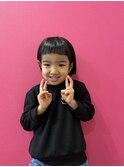 ちょい長めバングなカット